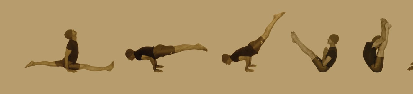 A series of asanas from the method